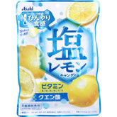 日本 Asahi 朝日 盐柠檬糖 62g 清凉柠檬糖 补充盐分 含维生素B1&C