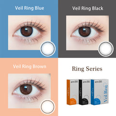 日本直邮-Ann365Lens Veil Ring月抛美瞳/隐形眼镜-2片装-DIA14.2mm | BC8.6mm | 含水率38.5%