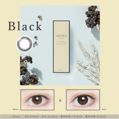 【日本美瞳/日本直邮】Artiral 1day 日抛美瞳 1day【1箱10枚入】含水率 38.0% BC8.6mm 直径 14.0mm