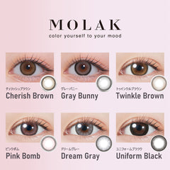 日本直邮-Molak月抛美瞳/隐形眼镜-2片装-DIA14.2mm | BC 8.6mm | 含水率38.0%
