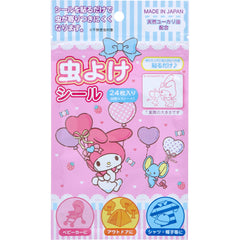 日本包税直发 三丽鸥 Sanrio 美乐蒂驱蚊贴 24枚装 天然尤加利精油 户外防蚊贴