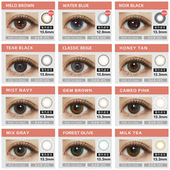 [Japanese Colored Contact Lenses/Direct Shipping from Japan] LILMOON 1 Day 10 Lenses Mixed-Race Series 14.2mm 38% (Low Water Content) 55% (High Water Content) Diameter 14.2mm 14.4mm 14.5mm 