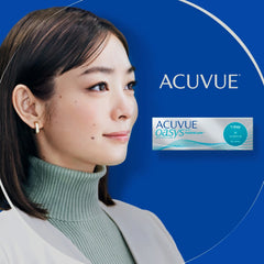 日本直邮-1-DAY ACUVUE Oasys近视日抛隐形眼镜-30片装-DIA14.3mm | BC8.5/9.0mm | 含水率38.0%