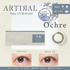 【日本美瞳/日本直邮】 ARTIRAL 1day 58UVM 日抛 1箱10枚 直径(DIA)14.2mm  含水率58.0%  BC8.7mm 防UV