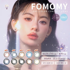 日本直邮/日本美瞳 FOMOMY magic 10枚 DIA14.1mm 14.5mm  BC8.6mm 含水38% UV 着色直径13.2mm / 13.8mm