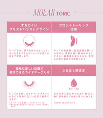 【日本美瞳/日本直邮】 【乱視用】散光用 MOLAK 1DAY 1箱10枚 含水率	55.0％ BC8.6mm DIA14.2mm