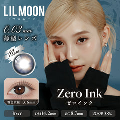【日本美瞳/日本直邮】 LILMOON 0.03ZERO 1day  日抛  直径(DIA)：14.0mm/14.2mm 38%10枚