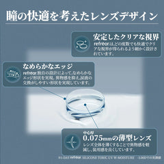 1-DAY refrear SILICONE TORIC ワンデーリフレア シリコーン 乱視用 UV Wモイスチャー-30枚入-DIA14.5mm | BC8.7mm | 含水率47%
